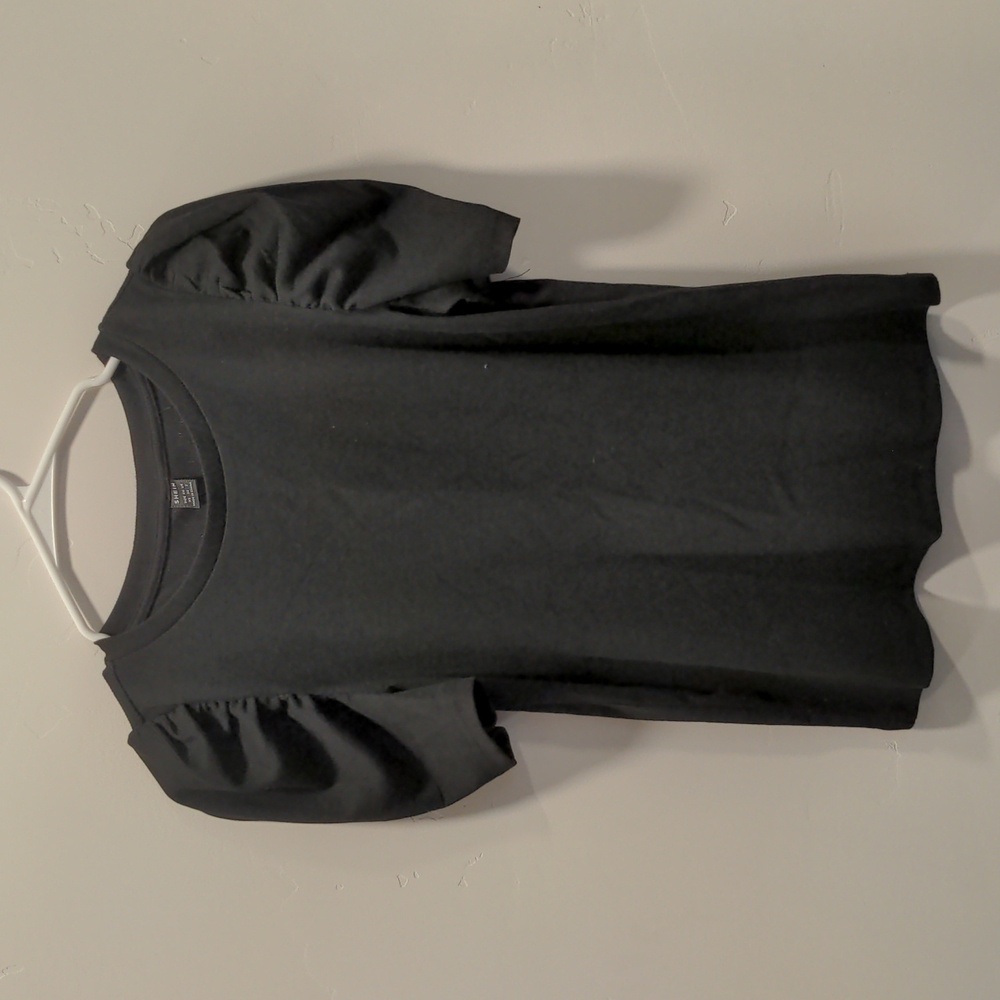 Shein Black and Pink Puffed Sleeve Shirts, both size XS